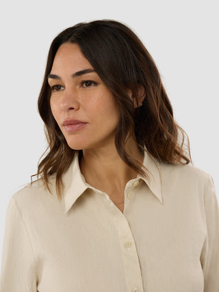 Women's Linen Shirt Sandy Beige