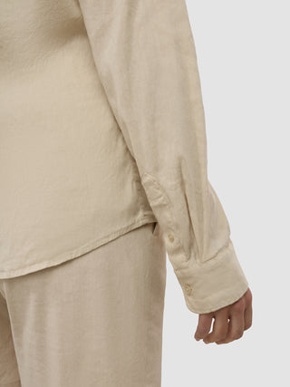 Women's Linen Shirt Sandy Beige