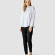 Oversized Long Sleeve Shirt Halo Stripes Latte