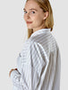 Oversized Long Sleeve Shirt Halo Stripes Latte