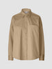 Oversized Long Sleeve Shirt Latte