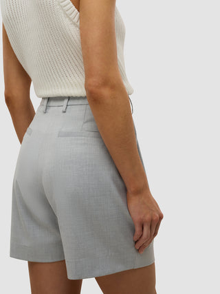 Skye Set Grey Pine Melange Long Vest & Shorts