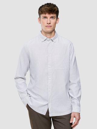 All-Day Oxford Shirt Beige Stripes
