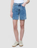 Women Classic Denim Shorts Snow Blue Wash