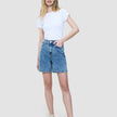 Women Classic Denim Shorts Snow Blue Wash