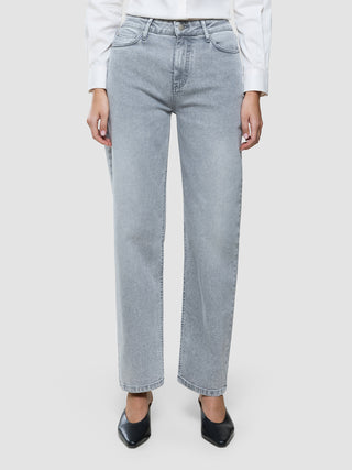 Women's Classic Jeans Straight Light Grey Washed