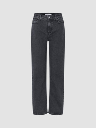 Jeans Straight Washed Black