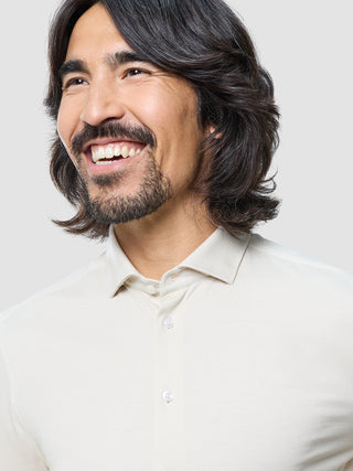 Classic Shirt Beige Twill Slim