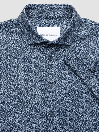 Classic Shirt Floral Allover Navy Slim