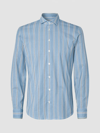 Classic Shirt Light Blue Herringbone Regular