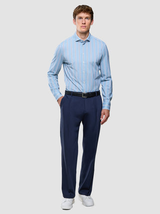 Classic Shirt Light Blue Herringbone Regular