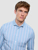 Classic Shirt Light Blue Herringbone Regular