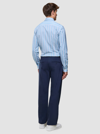 Classic Shirt Light Blue Herringbone Regular