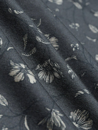Classic Shirt Grey Floral Slim