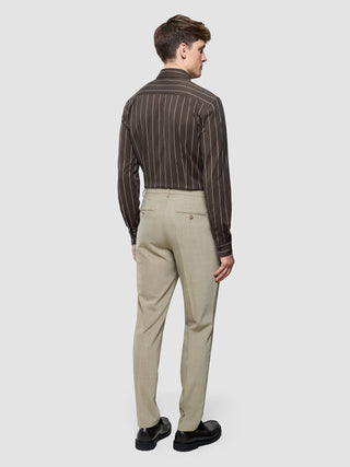 Classic Shirt Brown Pinstripes Regular