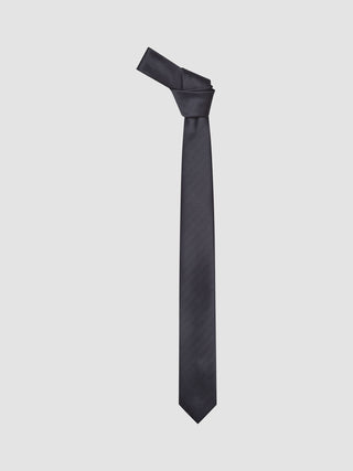 Tie Herringbone Black