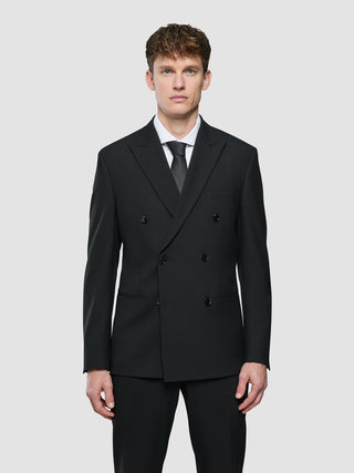 Double Breasted Essential Blazer Black