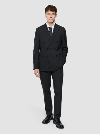 Double Breasted Essential Blazer Black