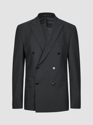 Double Breasted Essential Blazer Black