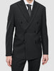 Double Breasted Essential Blazer Black