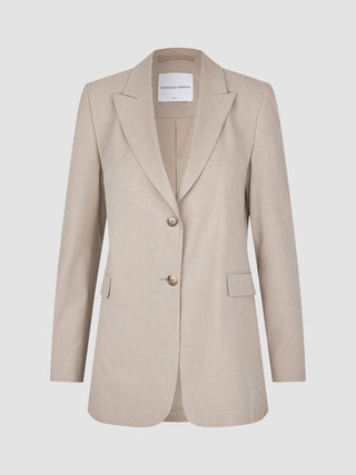 Women Ease Blazer Vanilla Melange