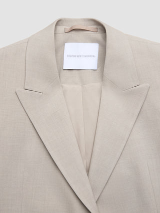 Women Ease Blazer Vanilla Melange