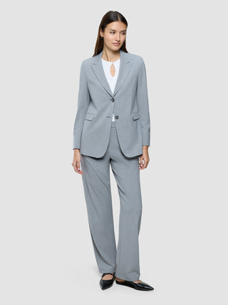 Women Ease Blazer Steel Melange