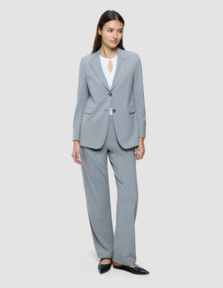 Women Ease Blazer Steel Melange