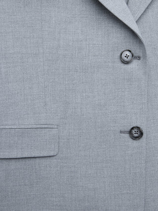 Women Ease Blazer Steel Melange