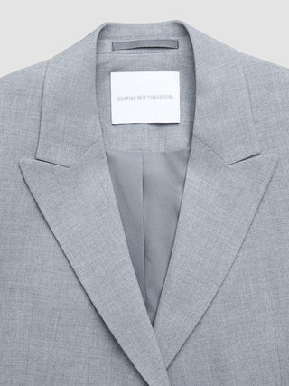 Women Ease Blazer Steel Melange