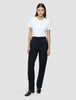Women Ease Pants Straight Black