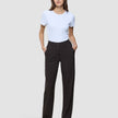 Women Ease Pants Straight Mocha Melange