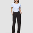 Women Ease Pants Straight Mocha Melange