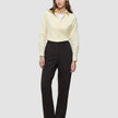 Women Ease Pants Straight Mocha Melange