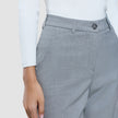 Women Ease Pants Straight Steel Melange