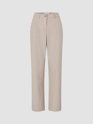 Women Ease Pants Straight Vanilla Melange