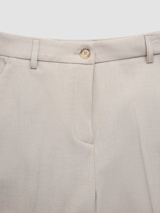 Women Ease Pants Straight Vanilla Melange