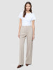 Women Ease Pants Wide Vanilla Melange