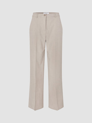 Women Ease Pants Wide Vanilla Melange