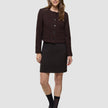 Women Ease Short Skirt Mocha Melange
