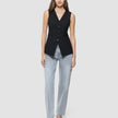 Women Ease Long Vest Black