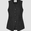 Women Ease Long Vest Black