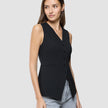 Women Ease Long Vest Black