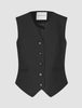 Women Ease Short Vest Black
