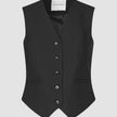 Women Ease Short Vest Black