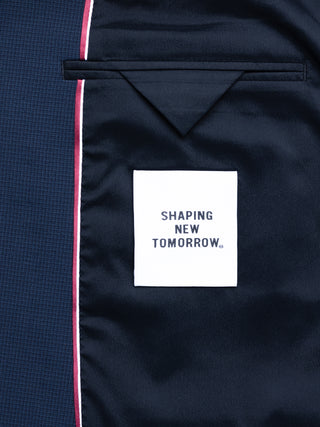 Essential Blazer Slim Navy Checks