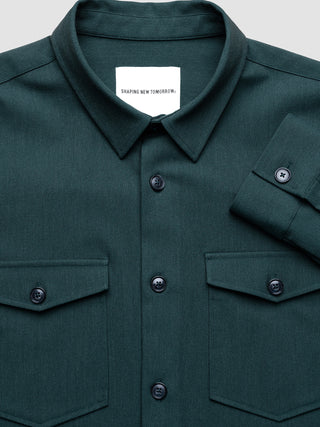 Essential Overshirt Pine Green