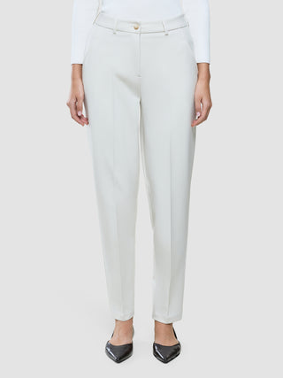 Women Essential Pants Tapered Off White
