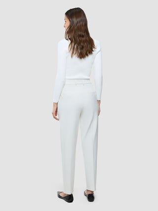Women Essential Pants Tapered Off White