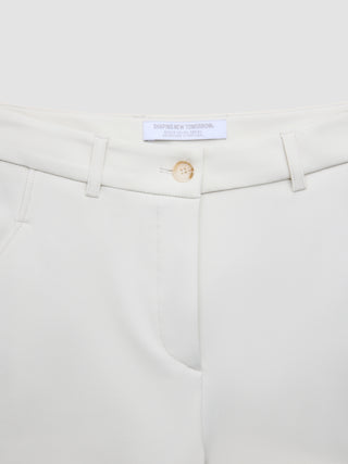 Women Essential Pants Tapered Off White